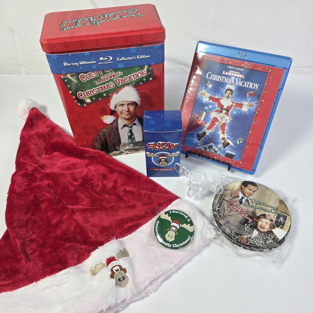 National Lampoon Christmas Vacation Blu-ray Collector Gift Set Moose Mug Hat